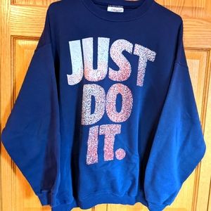 Vintage Nike "Just Do It" ombre crewneck sweater made in 1988.
